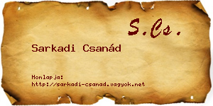 Sarkadi Csanád névjegykártya