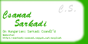 csanad sarkadi business card